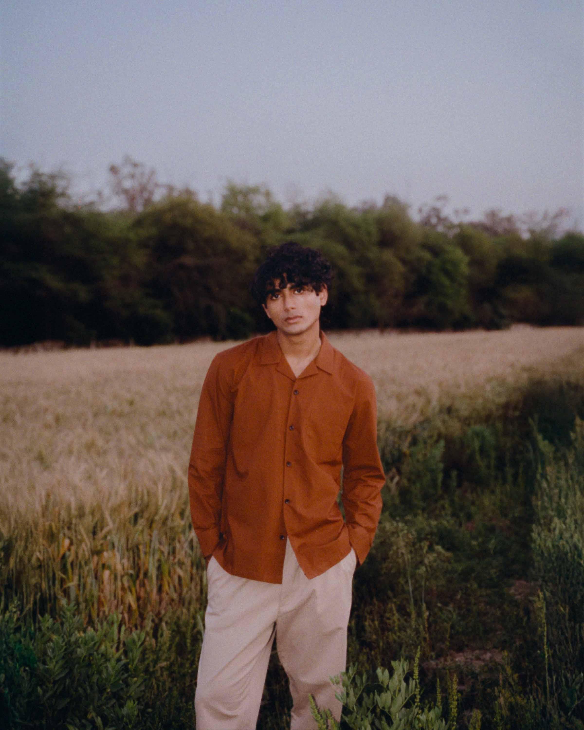 Caramel Brown Poplin Long Sleeve Shirt