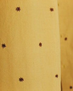 Pomegranate Yellow Embroidered Handloom Cotton Short Sleeve Shirt