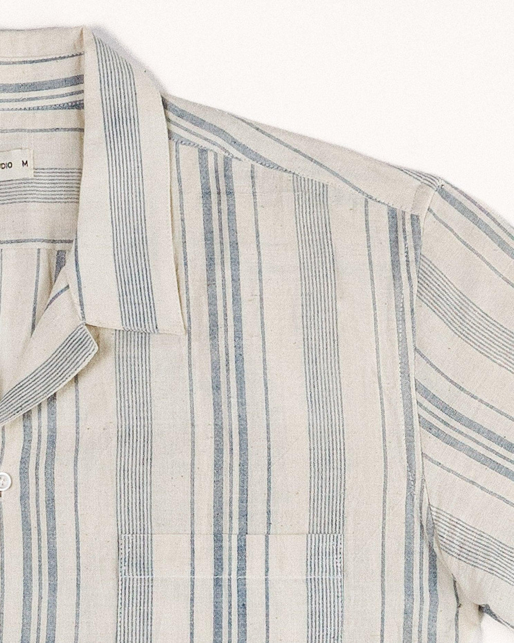 Indigo Striped Handloom Cotton Shirt for Men