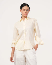 Light Yellow Linen Shirt for Women
